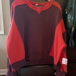 FP Movement by Free People Red and Purple Sweatshirt